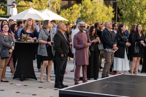 Guests attend and enjoy the Central City Association’s “Treasures of Los Angeles” event, gathering in a lively setting to connect, celebrate, and participate in the program.